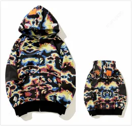 designer hoodies zip hoodie mens hoodie Shark Luminous Camouflage hoody pullover sweatshirts loose long sleeve hooded jumper sports clothing cotton streetwear A9