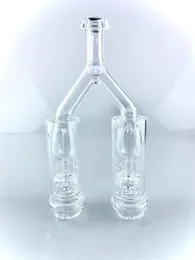 clear double carta tops Glass hookah dab rig smoking pipe add an opal on the neck only glass top in this link no e-rig bottom