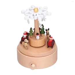 Decorative Figurines Christmas Music Boxes Strong And Durable Wooden Box Attractive Exquisite For Living Room Bedroom Office Other Places