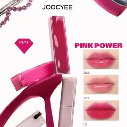 Lipstick Joocyee Glazed Rouge Upgrade Crystal Frozen Pink Powder Series fuktig glas Läppstift Läppsmakeup Långlastande läppstift 230823