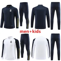 2023-2024 Real Madrids Tracksuit Set Training Suit 23/24 Men and Kids Football Jacket Chandal Futbol Survetement 19