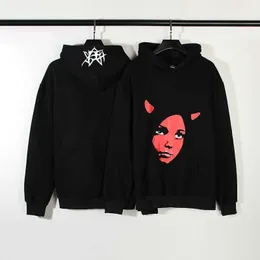 Sweatshirts Erkek Tasarımcı Hoodies Fashion Street Giyim Sokak Modaya T-Rex Kırmızı Köşeli Kız Sıradan Gevşek Kapüşonlu Sweater Unisex Hoodie