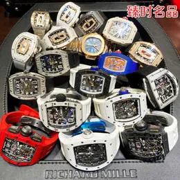 Richardmille 기계식 자동 시계 스위스 유명한 손목 시계 RM11-03 자동 기계 445 50mm 남자 시계 RM11-03 Black NTPT HBPJ