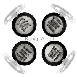 Fałszywe rzęsy 4PCS Magnetyczne rzęsy z 3 magnetycznymi rzęsami 3D Fałsz naturalne dla rzęs do norki przedłużanie długie faux cils magnetique x0823