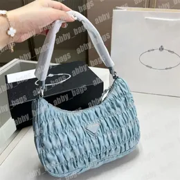 Ladies Designer Hobo Luxury Plearted Bag Woman Woman Dimbag Canvas с вышивкой на плече класс классики подмышка Mini кошельки 5 цветов