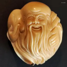 Dekoracyjne figurki TN1516 - 2 "Ręcznie rzeźbione tagua orzechowe netto netsuke: Bóg długowieczności