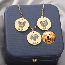 Strands Strings Presentes personalizados para mamãe Jóia única Pet P O Colar de cães personalizados Nome de colar de pingente de colar