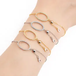 Pulseira de link pulseira hadiyana bela cor de cor para mulheres categorias jóias damas de honra Presentes SL4047 Acessórios de noivas de casamento