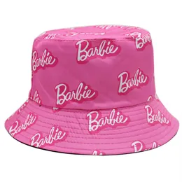 Big Girls Letter Hats Hats Teenagers Kids Barbie Fisherman Hat Summer Children Sungreen Hats Beach Visor Cap Fit 5-16years253p