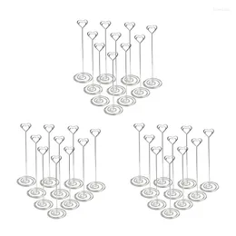 Chopsticks 30Pcs 8.6 Inch Tall Place Card Holders Heart Shape Table Number Holder Stands Picture Po Note Memo Clip For Wedding