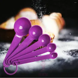Measuring Tools 5pcs/set Multi Purpose Spoons Cup Food Grades PP Baking Accessories Plastic Handle With Scale Kitchen Gadgets
