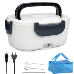 Dinnerware Plastic Electric Heated Lunch Box 12V 24V Car Truck Travel Outdoor Meal Heating Heater 220V 110V EU US Warmer Container