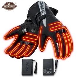 Five Fingers Gloves DUHAN Waterproof Motorcycle Heated USB Electric Motocross Heating Windproof Winter Moto Protection 230823