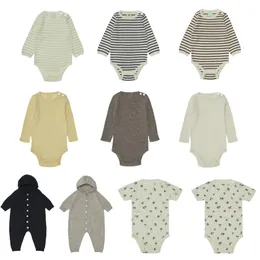 Rompers Pre Sale Ship im September 2023 Mädchen Kleidung Winter Strampler für Baby lange Baumwollweichhülse Kinder Jungen 230823