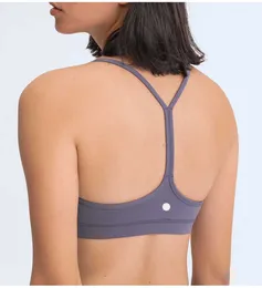 Flow y-förmiger Rücken Yoga BH mit Brustpolster Weicher Sport BH Solid Color Racerback sexy Unterwäsche Camisole Tops Long