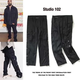 Tasarımcılar Sıradan Pantolon Street Giyim Jogger Pantolon Swearpants Street Fashion Sezon 6 Ana Çizgi Strap Toka İş Takımı Sıradan Pantolon Drawstring Pantolon Sis Pantolon