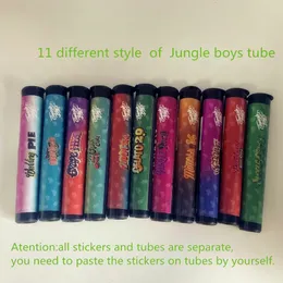 hot sell empty Packing Jungle Boys Connected Alienlabs cookies jokes up pre rolls bottle with customized stickers smell proof plastic pre roll tube