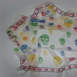 A M Queen Multicolor SKULL Scarves 90x90cm 100% Silk THIS LINK IS NOT SOLD SEPARATELY 293A