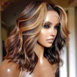 Other Fashion Accessories Cheap Short Bob Wig Human Hair Wigs for Women Highlight Wig Human Hair Wigs Pre Plucked Body Wave Middle Part Lace Wigs 8-16inch