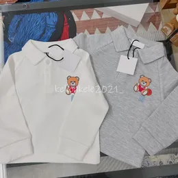 Çocuklar Erkek Kızlar Sweatshirt Tasarım İlkbahar/Sonbahar Üstleri Dönüş Yatak Uzun Kollu Pamuk Külot Gömlek Çocuk Giysileri