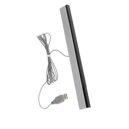 Ersättningssensor Bar Wired Mottagare IR Signal Ray USB Plug för Nitendo Wii Remote Game Accessoires