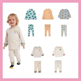 Kläder sätter Autumn Winter BC Children's Home Clothing Pojkar flickor Långärmad t -skjorta Bottoms byxor 230823