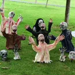 Other Event Party Supplies Halloween Decoration Scary Doll Ground Plug-in Large Swing Ghost Voice Control Decoration Horror Prop For Outdoor Garden Decor 230812