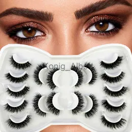 False Eyelashes New Mix 9Pairs 8D Faux Mink Lashes Fluffy 부드러운 부드러운 볼륨 천연 긴 명확한 밴드 거짓 속눈썹 재사용 가능한 속눈썹 메이크업 x0823