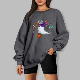 Hoodies للسيدات Crewneck الرياضة غير الرسمية الأكمام الطويلة المطبوعة اليومية هوديي Moletom Femininos أعلى النساء