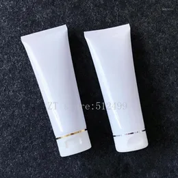 100ml Golden sliver Edge White Soft Hose Tubes Hand Facial Cream Empty Squeeze Tube Shampoo Lotion Refillable Containers1307O