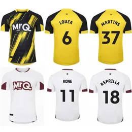 2023/24 Maglie da calcio Watfords 2024 Louza Kone Asprilla Porteous Uniform Mens Sarr Kalu Martins Kayembe Shirts