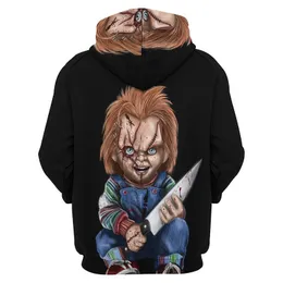 남자의 후드 땀 셔츠 어린이 놀이 공포 영화 Chucky Hoodie Men Clothing 3D Harajuku 패션 Y2K 풀오버 후드 후드 230822 인쇄