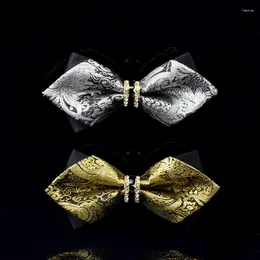 Bow Ties Fashion 2023 MĘŻCZYZN MARKA MARKA FRYSTY Dżentelmen Paisley Wedding Bowtie Business Butterfly Węzeł pudełko prezentowe