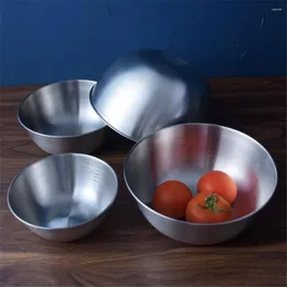 Plates Kitchen Household Salad Bowl Deepen Noodles Bake Beat Eggs Fruits And Vegetables Cold Big 304 Stainless Steel