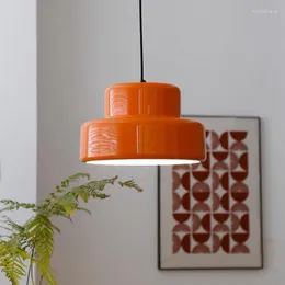 Hängslampor nordiska antik orange restaurang ljus kreativitet japansk bord bauhaus lampa