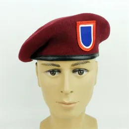 Boinas do exército 82º Divisão Aerotransportada Forças Especiais Red Beret Hat Wool Store1305f