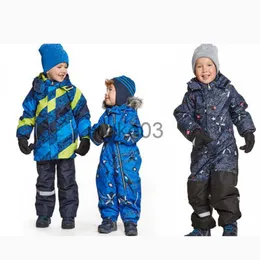 Coperoniera del rivestimento straniero dei prodotti originali a coda singola per bambini Onepiece Atbetto da sci Giacca da sci Cotone antivento impermeabile J230823 caldo J230823