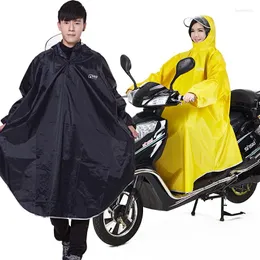 Raincoats QIAN Men/Women Impermeable Raincoat Electromobile/Bicycle Sleeved Rain Poncho Thick Ble Transparent Hood Gear Coat