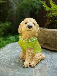 Decorazioni da giardino simulazione animale orsacchiotto ornamenti in resina per cani ornamenti per esterni figurine decorazioni parco prato per sculture per sculture cortili