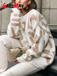 Maglione da donna maglione invernale con lettere stampare verde ovest oveck oveck classico vintage a maglia per donne 2023 230822