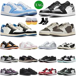 Travis Scoots 1s Jumpman 1 Low ts unc Reverse Mocha Black Shadow Phantom Fragment x OG SP Olive Men women shoes Dark Starfish Blue Wolf Grey Tear Away Silver Bred