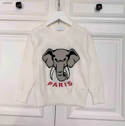 moda dla dzieci projektant Sweter Wysokiej jakości rozmiar pulloczyka 90-150 cm wzór słonia zwierząt Jacquard Dziurki dziecięce AUG21