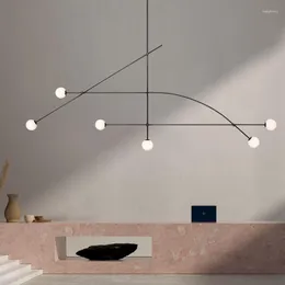 Lampadari moderni mini minimalisti linee di lampadari geometria designer di luci a sospensione Nordic Light Lighting Cucina appendetta