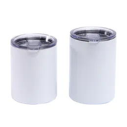 12 onças de caneca de caneca baixa sublimação sublimação em branco aço inoxidável isolado de 16 onças xícara de café em branco xícaras retas