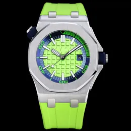 Herren Uhr Automatische mechanische Uhren 42 -mm -Geschäftsgelenkwatches Männer Armbandwache wasserdichtes Gummi -Gurt -Design Montre de Luxe277f