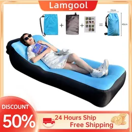 Sacos de dormir Cadeira de lounge de praia para adultos Saco de dormir com camping de camping Sofá inflável de cadeira preguiçosa Sacos de dormir com um sofá -cama 230823