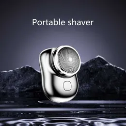 New Shaver Rechargeable Mini Portable Beard Trimmer Razor Hair Removal Electric Shavers For Men Home Car Travel L230823