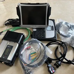 MB STAR C5 SD Connect Compact Diagnosis Tool SSD 480 GB Installerat i CF19 ToughBook Laptop Full Kit Pekskärm Datorbilbilsscanner