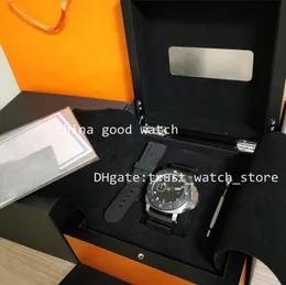 Super Factory 1950 Watch Of Men 47mm Black Date Dial Rubber Strap 799 Mekanisk automatisk rörelse Fashio Luminous Wristwatch Mens Watches With Origina Box