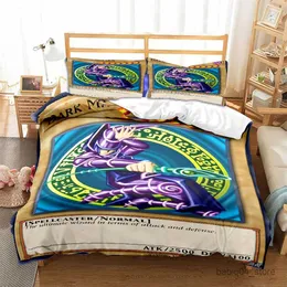 寝具セットアニメYu gi Oh Blue Eyes White Dragon Twin Double Child Bedding set duvet Cover set R230823